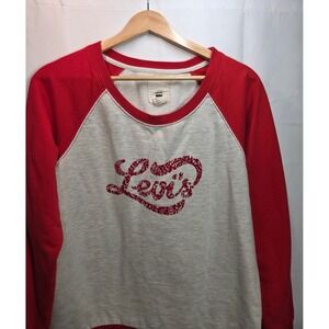 Women's XL Levi's Jeans Brand Pullover Crewneck Sweatshirt Classic Logo